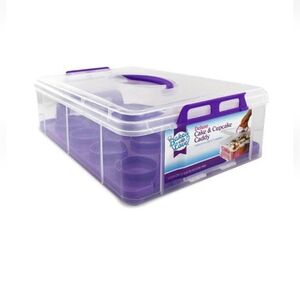 Purple Cake & Cupcake Caddy